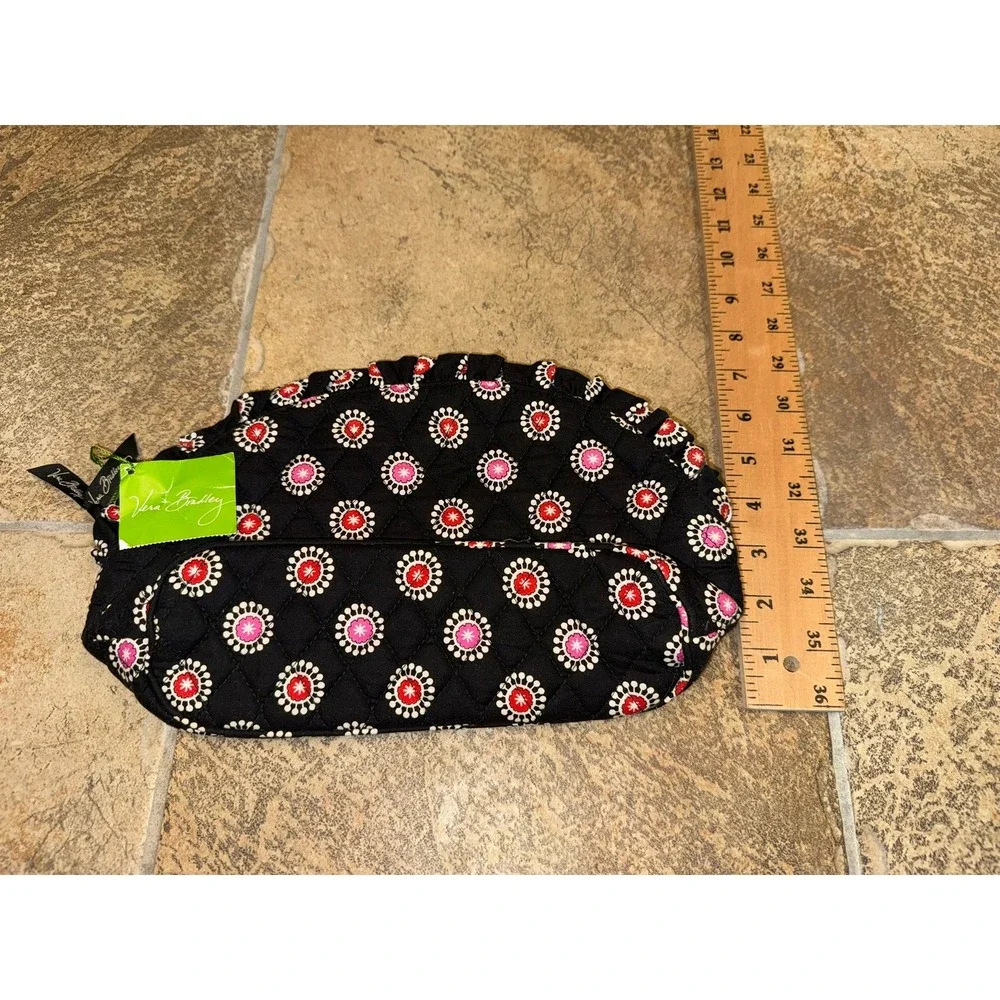 Vera Bradley Parisian Pom Poms Large Ruffle Cosmetic Bag NWT 14294-341
